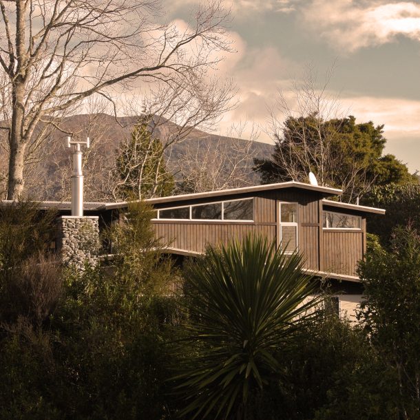 A Tongariro River House designed by Abri Architects.